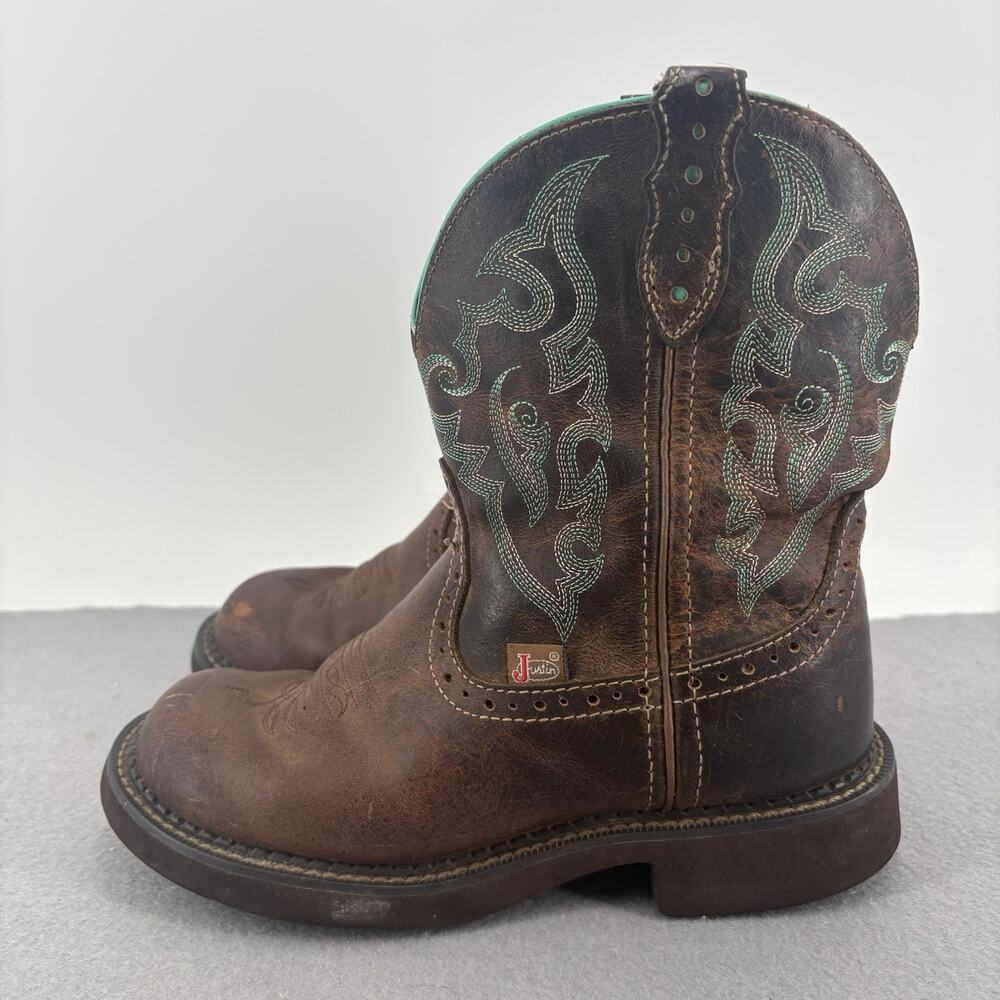 Justin Boots Women’s Size 6.5 B Gypsy II Gemma L9606 Western Cowgirl Brown Teal